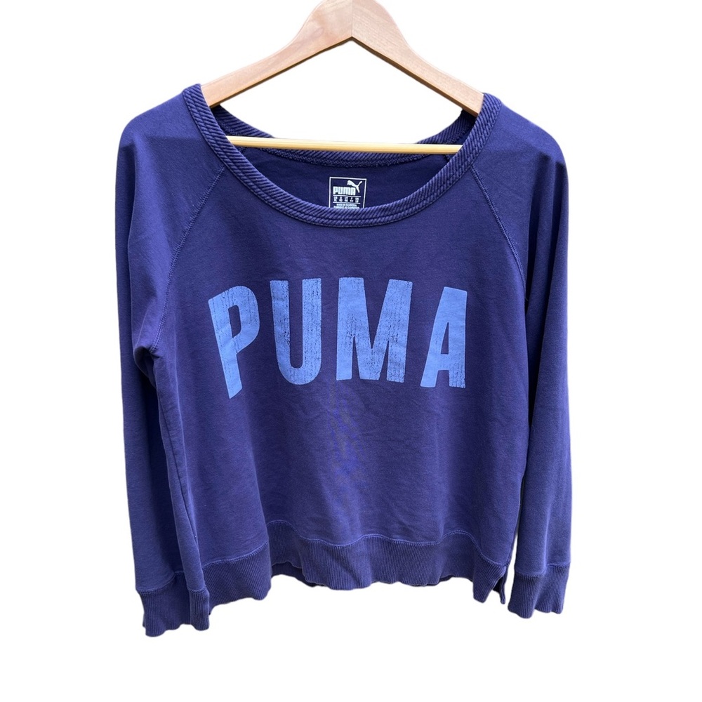 PUMA Pullover Round Neck Sweatshirt Purple Size X-large - Picture 2 of 4